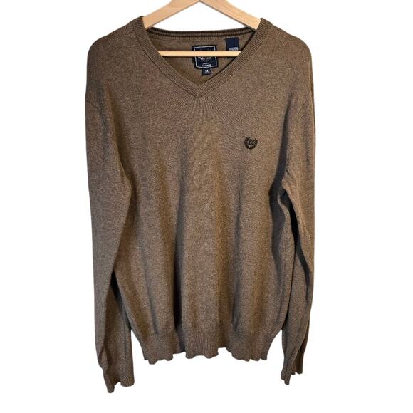Chaps Men's Cotton Cashmere V-Neck Sweater Size M 0356 - Picture 1 of 9